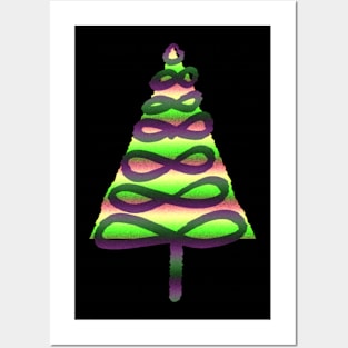 Funky Christmas Tree Posters and Art